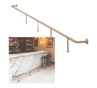 Générique Kit de Repose-Pieds de Bar en Acier Inoxydable - Support Mural avec Tubes, Repose-Pieds sous comptoir pour îlot de Cuisine et Tables à Manger - Longueur : 320 cm / 126 po