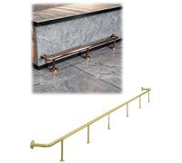 Générique Kit de Repose-Pieds en Acier Inoxydable brossé - Protection de comptoir de Bar for Usage Commercial/pub/Maison/extérieur | Installation Facile(Gold,200cm/6.6ft)