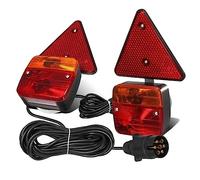 Générique Kit De Signalisation Feu De Remorque Kit Magnétique + Triangle De Signalisation Arrière Reflecteur Feux De Remorque Magnétique 7.5m Câble