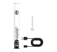 Générique Kit de Soudage Sans Fil USB Portable avec Affichage Numérique, Facile à Utiliser, Outil de Réparation de Soudure, Stylo à Souder, Ensemble Blanc