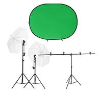Générique Kit de Studio Photo avec éclairage et écran de Fond,Appareils Photo,Photographie,Éclairage & Studio,Lampes Studio & flashs,Vert,7.15 KG,3143939