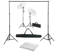 Générique Kit de Studio Photo avec Toile de Fond Lampes et parapluies Appareils Photo Photographie Éclairage & Studio Lampes Studio & flashs (Poids 10.14KG)