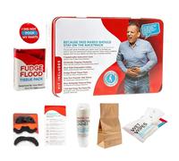 Générique Kit de Survie Blague Caca - Nouveauté avec Fausses Moustaches, Lingettes Humides Et Badge - Cadeau De Farce sur Le Thème du Caca - pour Adultes, Famille, Amis, Collègues, Femmes Et