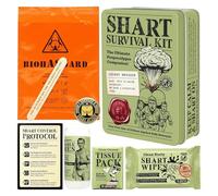 Générique Kit De Survie Farce « Caca », Coffret Cadeau, pour Faire Blagues, Comprenant Lingettes, des sous-vêtements Jetables, des Mouchoirs Et Un Badge Humoristique pour La Et Les Amis