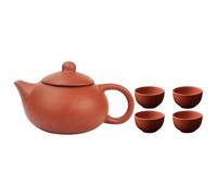 Générique Kit de Théière Artisanale en Argile pour Infusion de Thé en Feuilles avec Tasse Anti-brûlure, Design Rétro Unique pour Réunions Personnelles