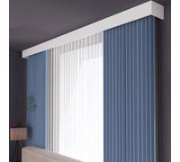 Générique Kit de Tringle à Rideaux Double pour Plafond - 5,2 m / 17 pi, Fixation Murale et Plafond, séparateur de pièce Polyvalent et Tringle à cantonnière pour Salon, Chambre, fenêtres et plafonds