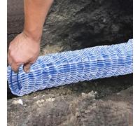 Générique Kit de Tuyau de Drainage français Bleu Extra Long - Système de Drainage Flexible, perforé et ondulé avec Tissu Non tissé pour Cour, Jardin, pelouse, Patio, Trottoir (5 cm de diamètre)