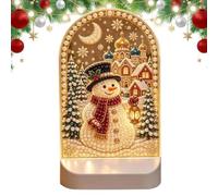 Générique Kit de Veilleuse en Strass Artistique Veilleuses de Noël DIY | Kit Perles Nacrées Loisirs Créatifs Pour Débutants Confirmés Adolescents Adultes Artistes Passionnés Maison Bonhomme de neige