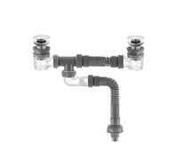 Générique Kit de vidange d'évier à Double cuve-Programme de Tuyau de vidange Anti-Odeur 2 en 1 avec Tube étendu for Salle de Bain,hôtel,Toilettes(Horizontal,80cm/31in)