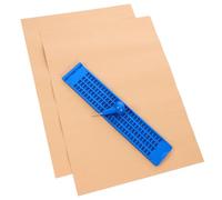Générique Kit D'écriture Braille Portable en Plastique Bleu Planche Robuste de 27 Lignes et Stylet pour Personnes Aveugles