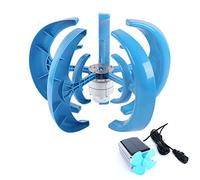 Générique Kit d'éolienne 12 000 W - Système Hybride Solaire éolien à 5 pales à axe Vertical avec contrôleur pour éolienne Domestique - Solution énergétique Efficace pour Les énergies renouvelables