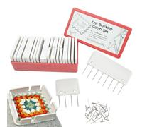 Générique Kit D'épingles De Blocage en Tricot, Peignes Au Crochet avec 100 Épingles en T, Outils De Tricot, Dispositifs D'outils De Projets De Couture pour Le Tricot, Le Crochet, La Couture