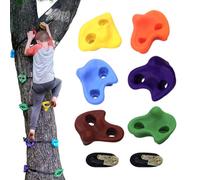 Générique Kit d'escalade d'arbre-Sangles De Sécurité, Supports De Roche Antidérapants, Ensemble De Marches d'escalade pour, Équipement D'entraînement De Jeu en Plein Air | Kit De Prises D'escal