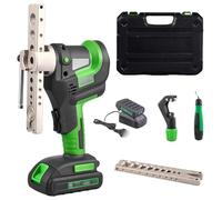 Générique Kit d'évasement électrique - Expansion de tuyaux avec cône Excentrique à 45°, Outils CVC avec Coupe-Tube et ébavureur pour réparation de climatiseurs