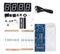 Générique Kit D'horloge Numérique LED Blanche Scm à Monter Soi-même en Plastique, Facile à Utiliser, pour Apprentissage et Bricolage Électronique