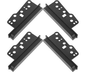 Générique Kit D'installation Stéréo Double Din pour Voiture, Garniture de Radio en PP Noir, Design Élégant et Ajustement sans Espace, 4 Pièces pour Montage Stable DIY
