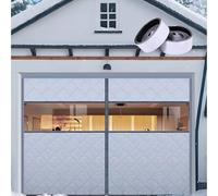 Générique Kit D'isolation De Porte De Garage Amélioré pour l'hiver, Rideau De Porte De Garage À Isolation Thermique Magnétique avec Fenêtre Transparente, 214/244cm Large(with Window,275x244cm)
