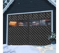 Générique Kit D'isolation Hivernale pour Portes De Garage, Rideau De Porte De Garage Magnétique à Isolation Thermique,Résistant Aux Intempéries, Insonorisation,183 Cm - 549 Cm,Black1,W213xH229cm
