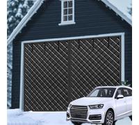 Générique Kit D'isolation Hivernale pour Portes De Garage, Rideau De Porte De Garage Magnétique à Isolation Thermique,Résistant Aux Intempéries, Insonorisation,183 Cm - 549 Cm,Black2,W366xH213cm