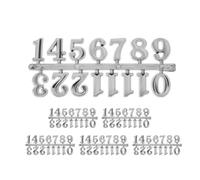 Générique Kit DIY Chiffres Arabes pour Horloge Numérique en Plastique Fin Argenté, 6 Sets, Haute Durabilité et Résistance à l'usure, pour Salon ou Salle à Manger