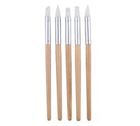 Générique Kit D'outils de Sculpture en Argile Polymère 5 Pièces en Bois et Silicone, Solide et Sûr, pour l'art de L'argile et Différents Effets Créatifs