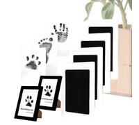 Générique Kit Empreinte Patte De Chien avec Cadres sans Encre Souvenir | Kit Empreinte Patte Chat Et Main pour Femme Homme Maman Parent Maison Scrapbooking Souvenir Anniversaire Fête