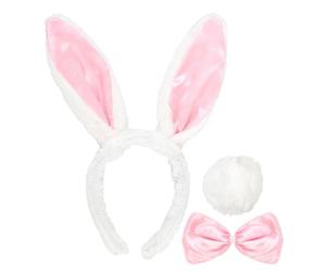 Generique - Kit Lapin Blanc Rose Adulte
