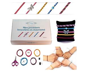 Générique Kit Macramé DIY - Créez 5 Bracelets en Micro-Macramé avec Tutoriel Vidéo - Dès 8 Ans - Kit Complet avec Accessoires - Fait Main - Élegance en Fil