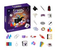 Générique Kit Magicien avec Chapeau Baguette Gants Costume Interactifs
