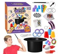 Générique Kit Magique avec Jouet, kit Magique pour pour débutants, Jeu de Tours de Magie et de Cartes faciles à Apprendre, Kit Complet de Tours de Magie pour de 6 à 12 Ans, garçons et Tout-Petits