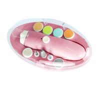 Générique Kit Manucure Ongle Complet Électrique 9-en-1 Tête de Meulage Ajustable en Résine Abs Rose, Portable pour Limer et Soigner Ongles Partout