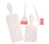 Générique Kit Meche Cheveux Professionnel Brosse Nylon et Peigne Abs, Planche à Mèches Rose Facile à Ranger pour Coloration Cheveux Maison ou Salon