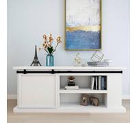 Générique Kit Mini de Porte d'armoire coulissante Acier au Carbone 183 cm,Quincaillerie,Accessoires de quincaillerie,Noir,2.21 KG,148017