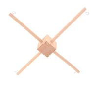 Générique Kit Mobile à Monter Soi-même en Bois Naturel Support Mobile Carré 3 pour Berceau Cadre Carillon Éolien Bois Polyvalent pour Décoration Chambre Bébé Accessoires Suspendus