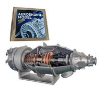 Générique Kit modèle réduit de Moteur à Double Flux 1/20, Plus de 100 pièces à Assembler soi-même, modèle réduit de Moteur d'avion PT6A, Jouet Scientifique pour expériences physiques