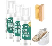 Générique Kit nettoyant pour baskets Active Foam, avec mousse nettoyante en profondeur intégrée pour baskets et semelles, pour baskets, tennis, cuir, vinyle, toile et caoutchouc (3 Pièce)