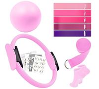Générique Kit Pilates à Domicile - Comprend Un Équipement de Fitness avec Ballon d'Entraînement,Kit d'exercice Pilates avec Chaussettes,pour Musculation des Jambes Bras Fessiers Renforcement du