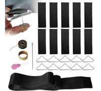 Générique Kit Réparation Trampoline - Kit Boucle Triangle Remplacement | Sangles Nylon Réparation | Accessoires Renfort Tapis Résistant Crochets Fil Aiguille Câble