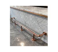 Générique Kit Repose-Pieds for Bar Commercial - Repose-Pieds en Acier Inoxydable brossé for pub, Bar à Domicile, Utilisation en extérieur avec matériel de Montage.(Gold,4.9ft)