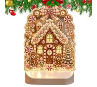 Générique Kit Veilleuse Artistique En Strass DIY Veilleuse LED de Noël | Ensemble d'Art en Strass et Perles Pour Débutants Confirmés Adolescents Adultes Artistes Passionnés Maison Appartement Cabane