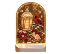 Générique Kit Veilleuse Peinture Au Strass DIY Veilleuse LED de Noël | Ensemble de peinture en strass DIY Pour Débutants Confirmés Adolescents Adultes Artistes Passionnés Maison Appartement Oiseau
