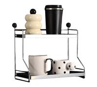 Générique Kitchen Cabinets Cup Organizer, 2-Tier Mug Stand, Independent Coffee Rack, Space-Saving Storage Solution, Ideal for Home Use, Coffee Stations, Countertop Organization