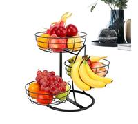Générique Kitchen Fruit Organizer - Tiered Fruit and Vegetable Stand for Banana Hook | Countertop Storage with Rack, Bread Snacks Produce, Home Apartment Party for Dining Table Use