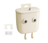 Générique Kitchen Garbage Can - 10.43x6.1 Inches Compact Waste Basket for Odor Control, Space Saving with Fun Decorative Design, Garbage Bin for Under Sink Rv Bedroom Office, White, Easy Clean Use