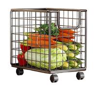 Générique Kitchen Rolling Cart, Floor Organizer Tower, 360° Rotating Utility Shelf, Portable Storage Rack with Wheels, Ideal for Pantry, Laundry, Bathroom, Snacks, Vegetables and Fruits