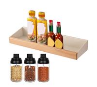 Générique Kitchen Shelves Wall Mounted, Shelf Walls Mount, 12.01x5.12x2.17 inches, Storage Rack, Display Organizer, Wood Metal Frame for Bathroom, Books, and Storages, Wooden Color