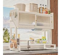 Générique Kitchen Sink Dish Drainer Sliding Countertop Dish Storage Rack 304 Stainless Steel Large Capacity Suitable for Kitchens,White-75Cm/29In