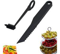 Générique Kitchen Spiral and V-shaped Fruit Cutting Tools, V-shaped and Spiral Fruit Knives, Romiantic Vegetable Knife (1 Set)