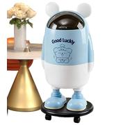Générique Kitchen Trash Can - Funny Cartoon Waste Basket With Wheels And Lid Large Capacity Cute Decorative Garbage Bin Trash Can For Kitchen Bathroom Bedroom Office