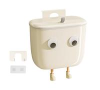 Générique Kitchen Trash Can - Small Bathroom Garbage Bin for Waste Management, Fun Cute Basket with Eyes and Legs Decoration, Compact Organizer for Wall Mount Under Sink Bedroom RV 10.43 Inches